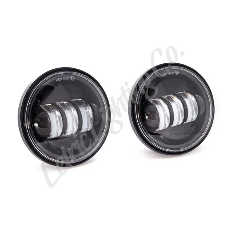 Letric Lighting 4.5in Led Passing Lamps Blk - Side View