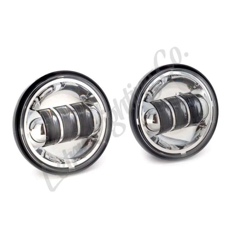 Letric Lighting 4.5in Led Passing Lamps Chr - Side View