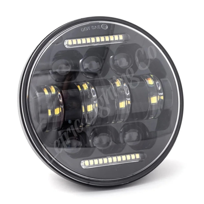 Letric Lighting 5.75? LED Black Diez 10-LED Headlight Dual Horizontal DRL - Main Product View