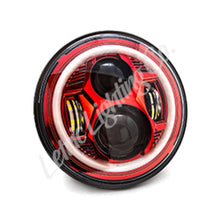Load image into Gallery viewer, Letric Lighting 7? Red Color Collection LED Headlamp with Full Halo - Side View