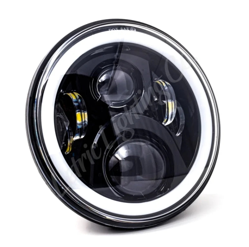 Letric Lighting 7in Led Black Full-Halo Indian - Main Product View