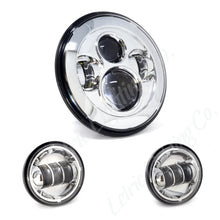 Load image into Gallery viewer, Letric Lighting 7in Led Hdlght W/Pass Lmps Chr - Side View