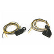 Load image into Gallery viewer, Letric Lighting Black Mini Mirror Mounted Front LED Turn Signals - Black - Main Product View