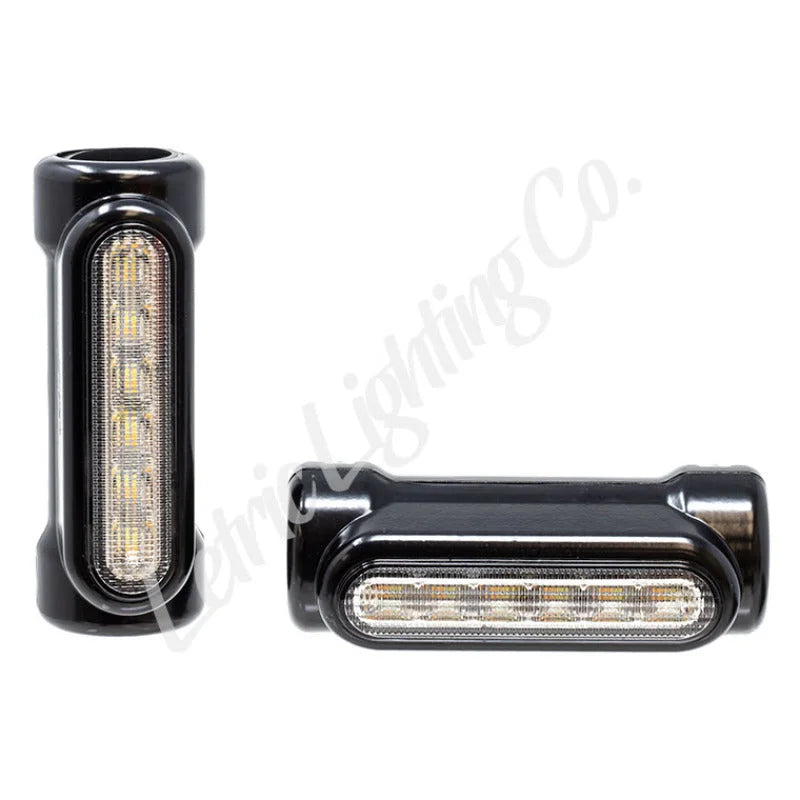 Letric Lighting Engine Guard Lights Blk/Wht - Side View