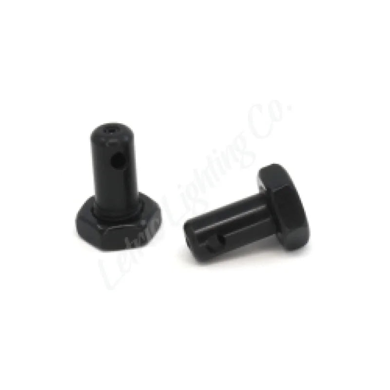 Letric Lighting Front Mirror Stem Mount for 45-Caliber MINI LEDs - Black Phosphate - Side View