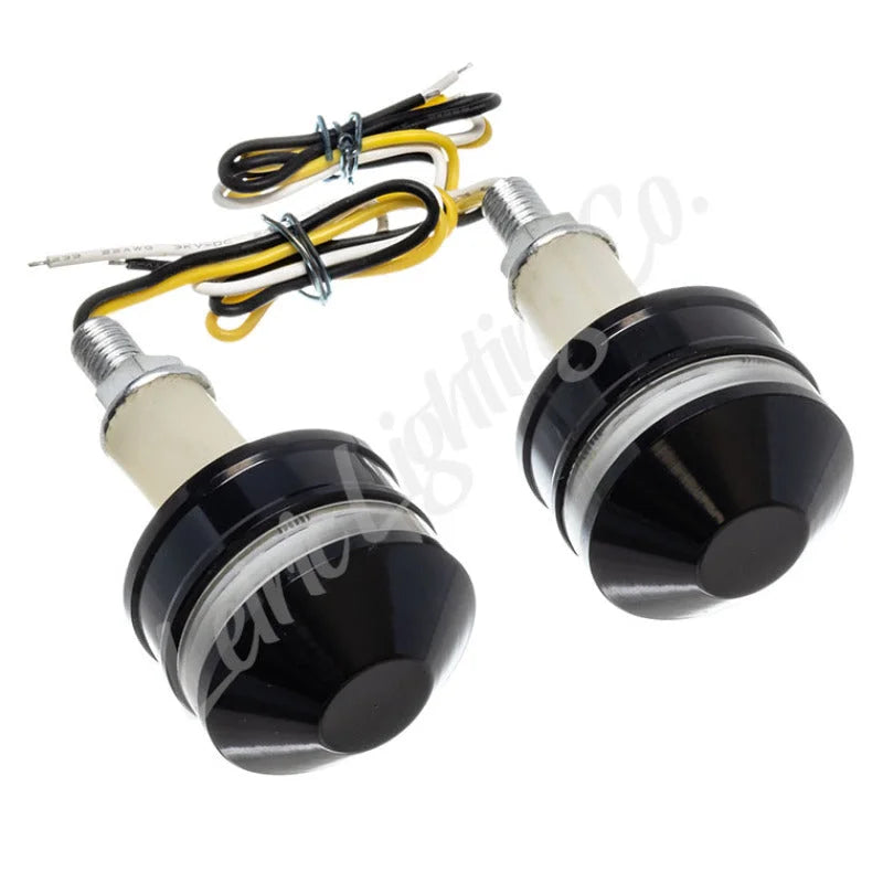 Letric Lighting Grip Ind Lghts Blk Cap Wht/Amb - Side View