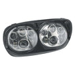 Load image into Gallery viewer, Letric Lighting LED Headlight Dual 5.75in Chrome/Black fits 1998-2010 Harley-Davidson FLTR Road / 1998-2006 Harley-Davidso...