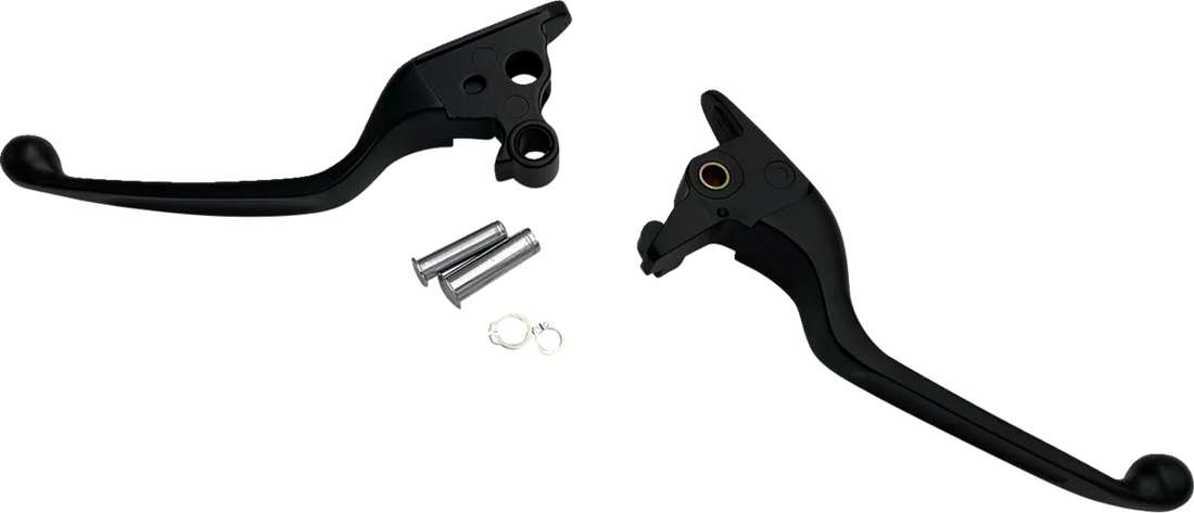 Lever Set - Narrow - Chrome DragSpecialties H07-0585N - Side View