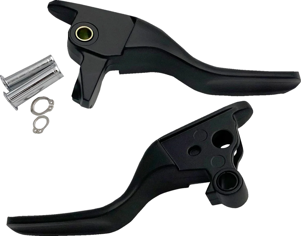 Lever Set - Short - Black DragSpecialties H07-0585SMB - Main Product View