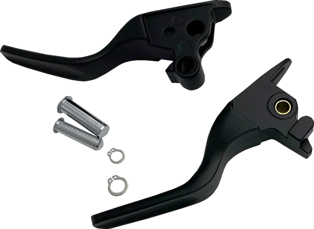 Lever Set - Short - Black DragSpecialties H07-0593SMB - Main Product View