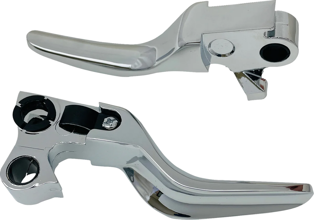 Lever Set - Short - Chrome DragSpecialties H07-0585S - Side View
