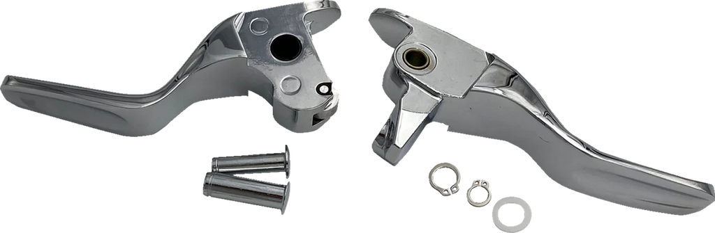 Lever Set - Short - Chrome DragSpecialties H07-0591S - Main Product View
