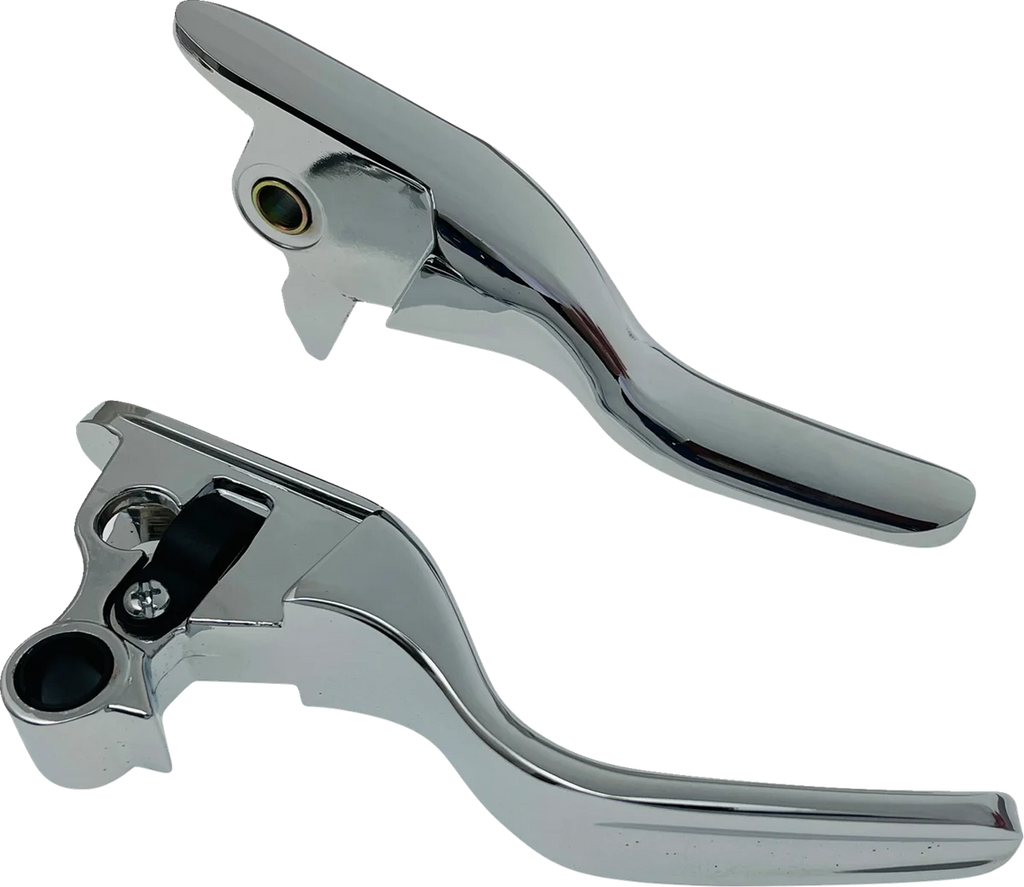Lever Set - Short - Chrome DragSpecialties H07-0593S - Main Product View