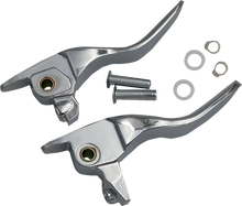 Load image into Gallery viewer, Lever Set - Short - Chrome DragSpecialties H07-0595S - Main Product View