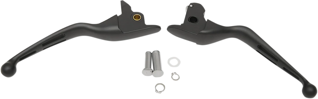 Levers - Slotted - Black DragSpecialties H07-0601MB - Main Product View