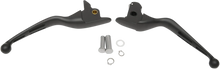 Load image into Gallery viewer, Levers - Slotted - Black DragSpecialties H07-0601MB - Main Product View