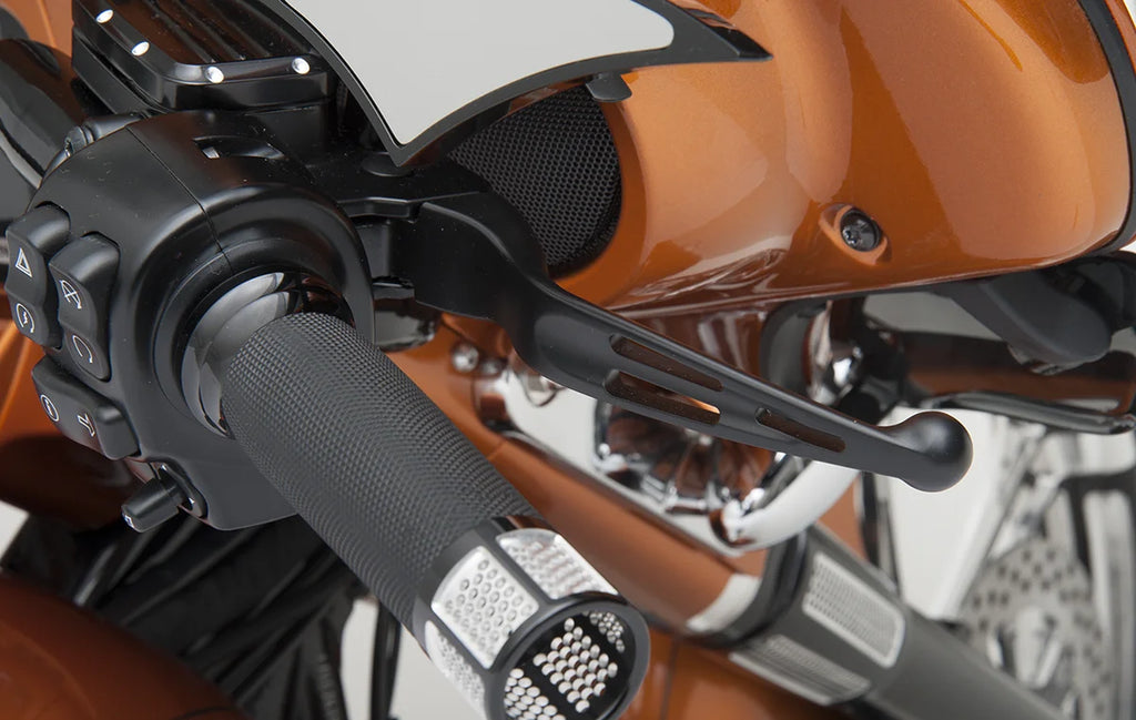 Levers - Slotted - Black DragSpecialties H07-0601MB - Side View