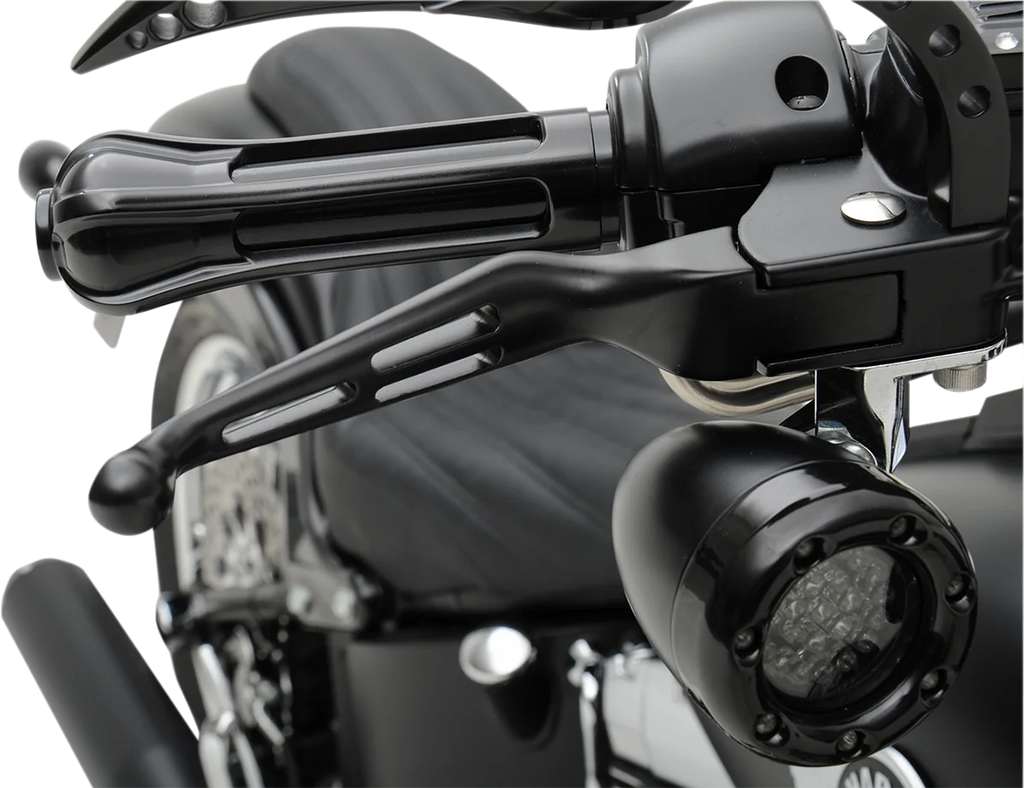 Levers - Slotted - Black DragSpecialties H07-0769B - Back View
