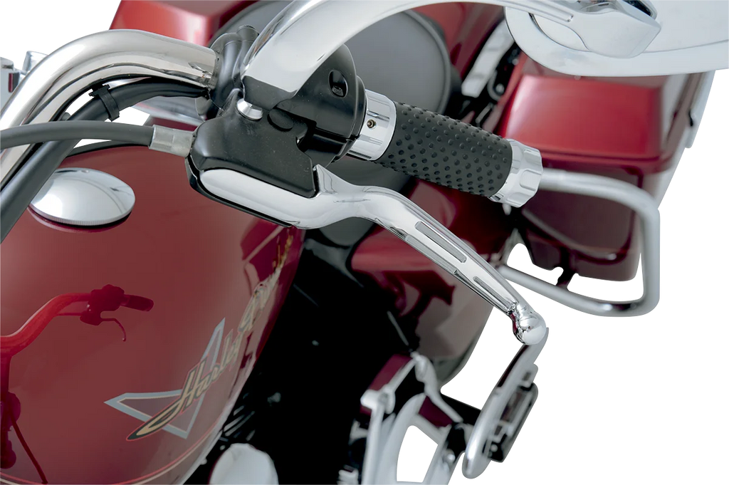Levers - Slotted - Chrome DragSpecialties H07-0587 - Side View