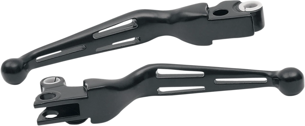 Levers - Slotted - Chrome DragSpecialties H07-0603 - Side View
