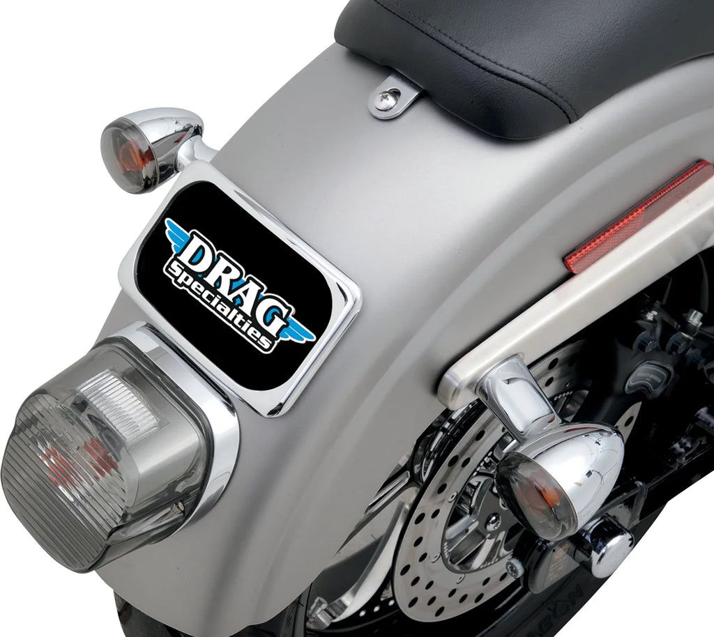 License Plate Mount - 3 Hole - Chrome DragSpecialties 78070114 - Installation View