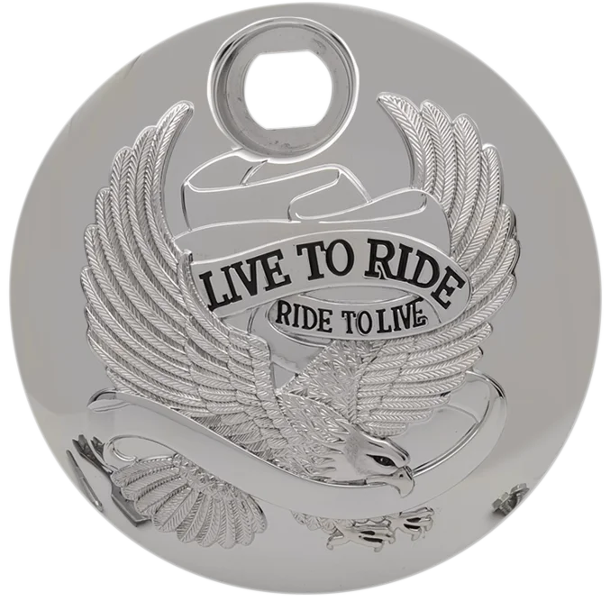 "Live to Ride" Console Door - Chrome DragSpecialties T22-0151CA - Main Product View