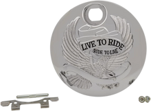 Load image into Gallery viewer, &quot;Live to Ride&quot; Console Door - Chrome DragSpecialties T22-0151CA - Side View