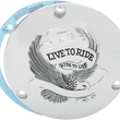 Load image into Gallery viewer, Live to Ride Derby Cover - 3 Hole - Chrome DragSpecialties 33-0010CA - Detail View