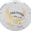 Load image into Gallery viewer, Live to Ride Derby Cover - 5-Hole - Gold DragSpecialties 33-0065GA - Main Product View