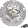 Load image into Gallery viewer, Live to Ride Derby Cover - 6-Hole - Chrome DragSpecialties 33-0067CG - Side View