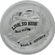 Load image into Gallery viewer, "Live to Ride" Gas Cap - Non-Vented - Chrome with Gold DragSpecialties 72646 - Side View