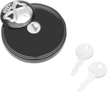 Load image into Gallery viewer, Locking Gas Cap - Skull - Non-Vented - Gloss Black DragSpecialties 03-0320ABS-B - Side View