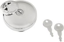 Load image into Gallery viewer, Locking Gas Cap - Skull - Vented - Chrome DragSpecialties 03-0320AS-A - Side View