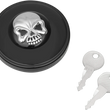 Load image into Gallery viewer, Locking Gas Cap - Skull - Vented - Chrome DragSpecialties 03-0320AS-A - Detail View