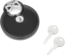 Load image into Gallery viewer, Locking Gas Cap - Skull - Vented - Gloss Black DragSpecialties 03-0320ABS-A - Side View