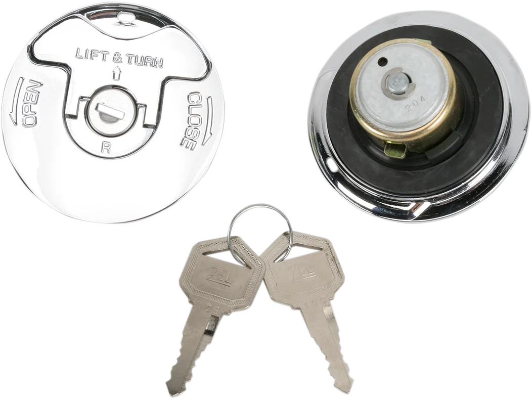 Locking Gas Cap - Vented - Flush-Mount DragSpecialties 011551-BX-LB1 - Detail View
