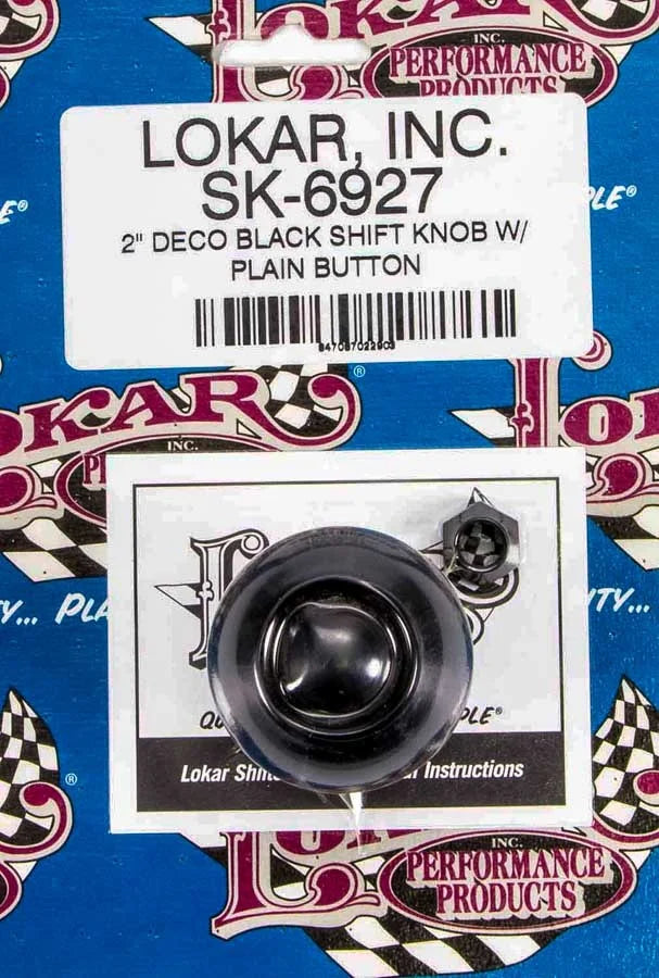 Lokar 2in Shift Knob Deco Black w/Button