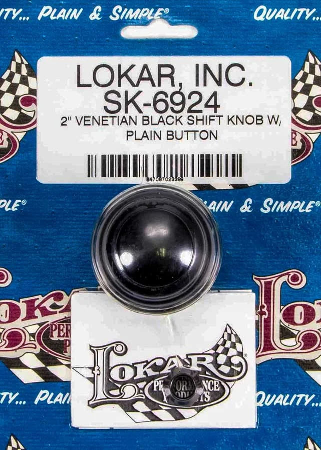 Lokar 2in Shift Knob Venetian Black w/Button