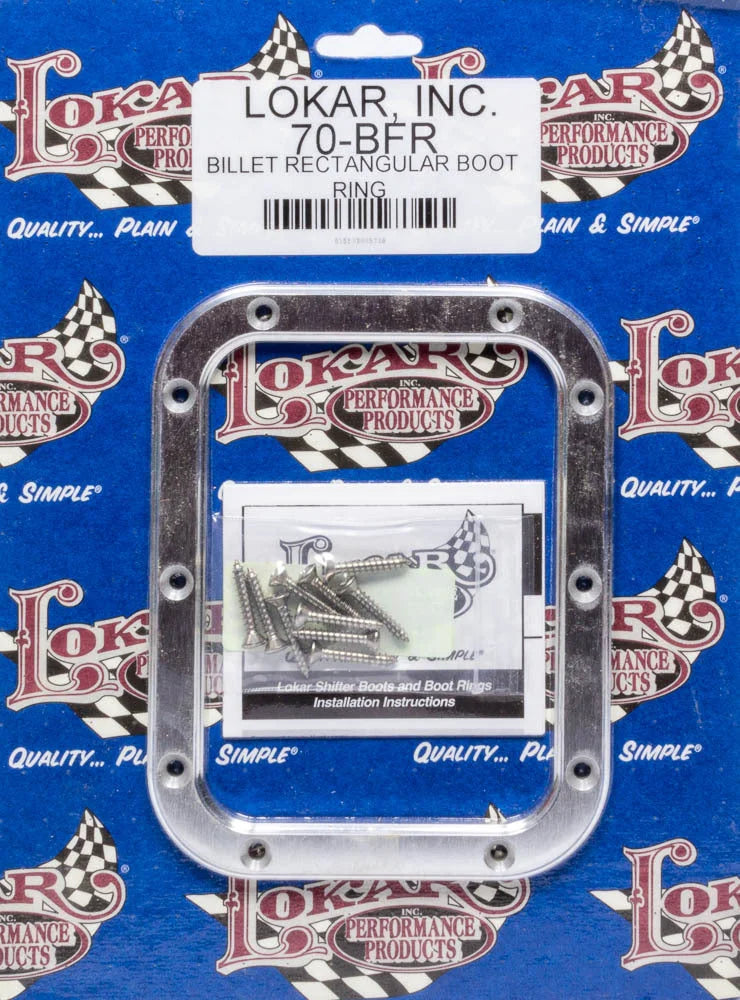 Lokar Billet Rectangular Shift Boot Ring 6.75 In X 5.25