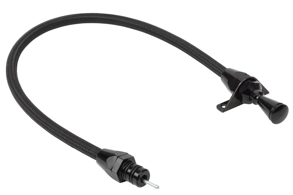 Lokar Black Trans Dipstick GM TH350/400 Firewall Mt