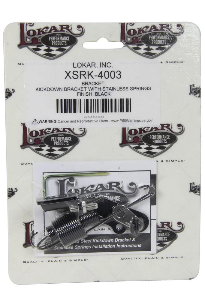 Lokar Bracket And Springs Kick Down Black Stainless Ste