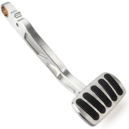 Lokar Brake Pedal Arm; Brushed Finish; Curved; Power B BCA-9512