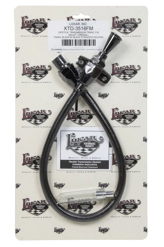 Lokar DIPSTICK TRANS 518 FIREW ALL MOUNT BLACK SS HOUSI