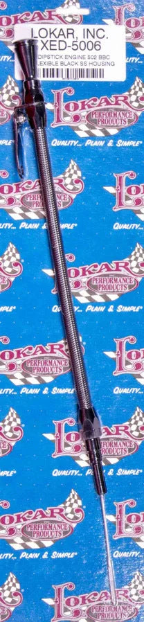 Lokar Flexible Engine Dipstick Black GM 502 BBC