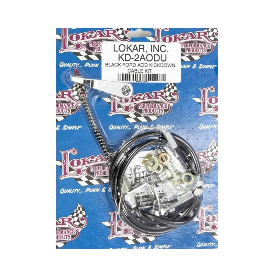Lokar Ford AOD Trans Kick Down Cable Black KD-2AODU