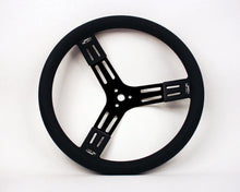Load image into Gallery viewer, Longacre 15in. Steering Wheel Black Steel Smooth Grip 52-56841