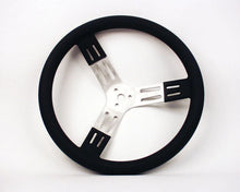 Load image into Gallery viewer, Longacre 15in Steering Wheel Blk Alum Smooth Grip 52-56801