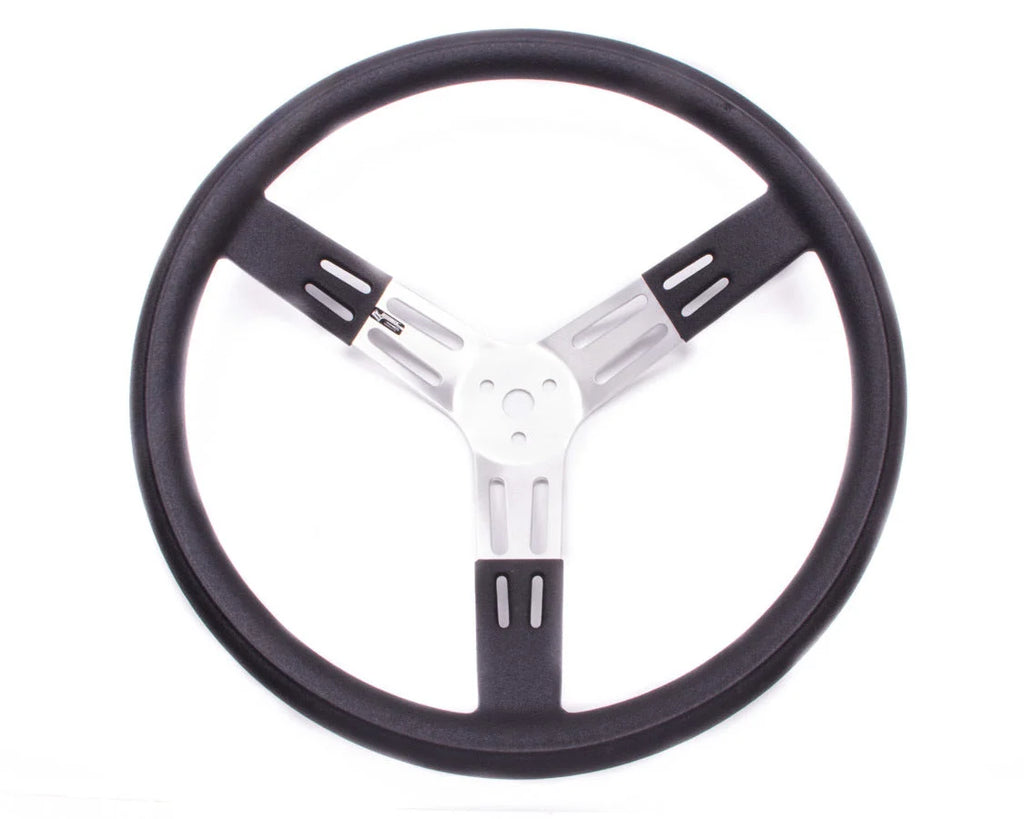 Longacre 17in. Steering Wheel Black Alum. Smooth Grip 52-56811