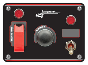 Longacre Ignition Panel Black w/ 1 Acc and Pilot Light 52-48866