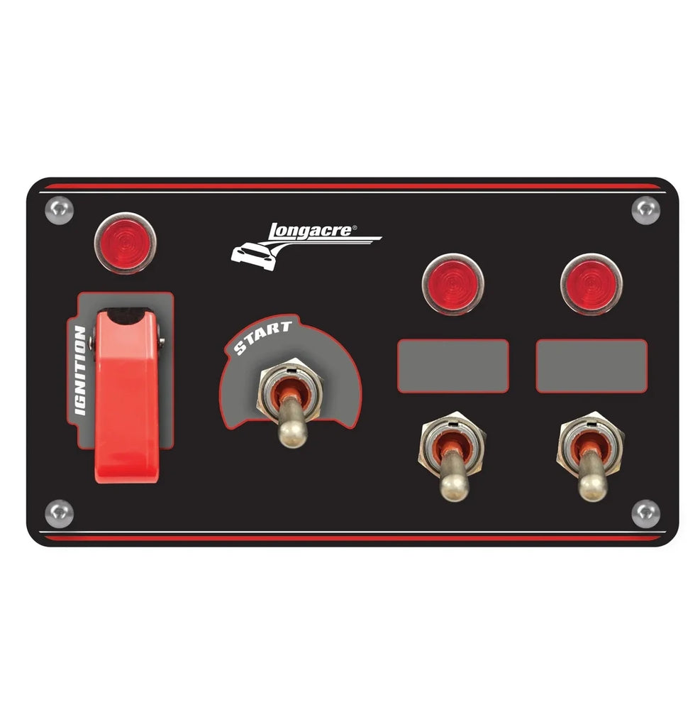 Longacre Ignition Panel Black w/2 Acc. and Pilot Light 52-48967
